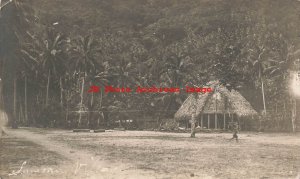 Samoa? RPPC, Native Village, Thatch Roof House, Photo