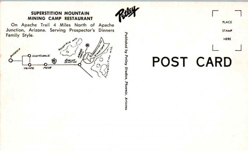 Apache Junction, Arizona - Superstition Mountain Mining Camp Restaurant - c1950