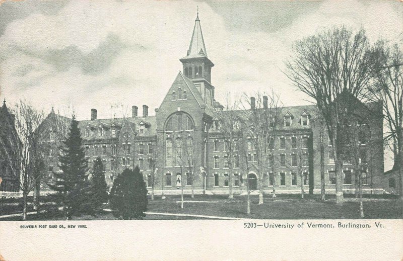 University of Vermont, Burlington, Vermont, Early Postcard, Unused