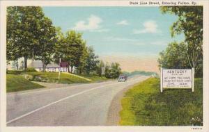 Kentucky Entering Fulton State line Street