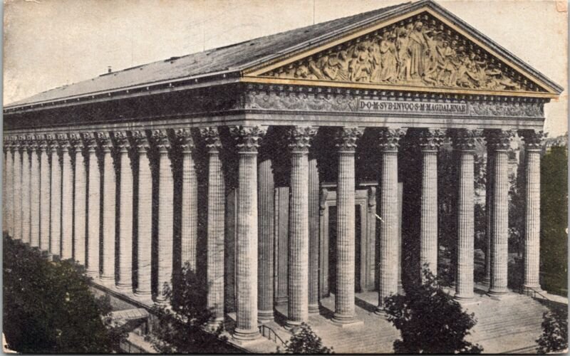 Church La Madeleine Paris Antique Postcard UNP Unused DB