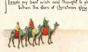 C. 1910 Three Wise Men Star Of Bethlehem Christmas Glow Vintage Postcard P98 