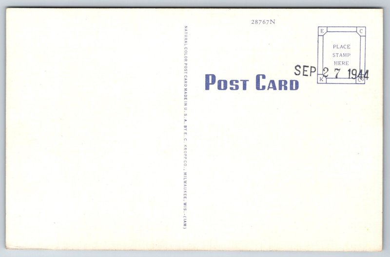 State Map~Washington Multi-View~Tacoma~Republic~Lacrosse~Pasco~Vintage Postcard