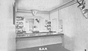 BAR LITTLE AMERICA HOTEL US HWY 10 GRANGER WYOMING ADVERTISING POSTCARD (1920s)