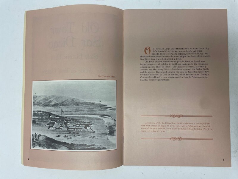 Old Town San Diego California State Historic Park Pamphlet (1988)