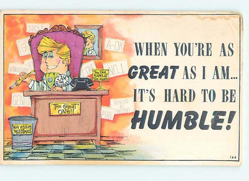 Pre-1980 comic HARD TO BE HUMBLE WHEN YOU ARE GREAT AS I AM HJ2084