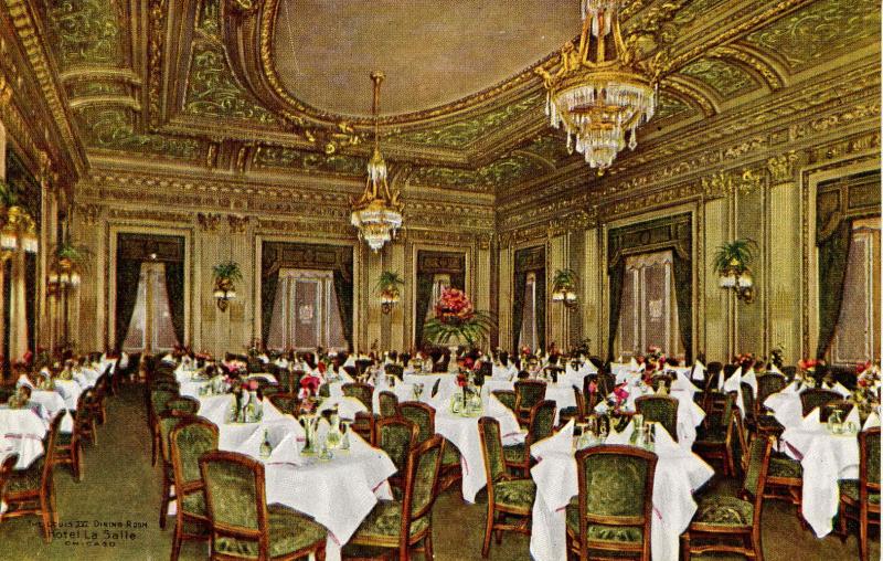 IL - Chicago. Hotel La Salle, The Louis XVI Dining Room   (Interior)