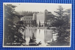 Vintage c1930 Chateau Lake Louise Banff Alberta Canada RPPC Postcard