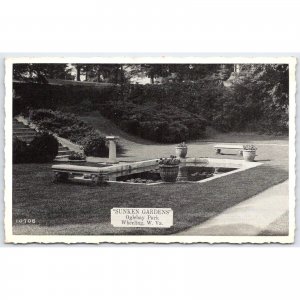 Postcard Sunken Gardens Oglebay Park Wheeling WV