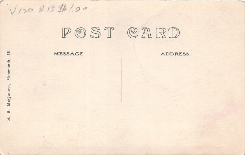 H46/ Rushville Illinois RPPC Postcard c1910 Scripps Park Pavilion Building
