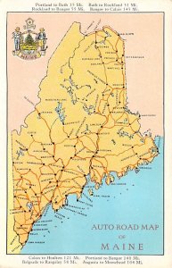 Maps Auto Road Map Maine, USA Unused