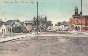 Cherokee Iowa West Main Street Scene Historic Bldgs Antique Postcard K32135