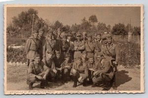 RPPC  WW2  Italian Infantry  Artillery Soldiers  Italy    Postcard