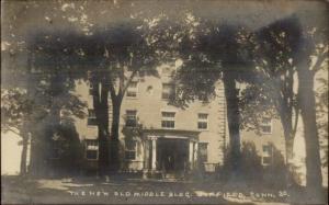 Suffield CT New Old Middle Bldg c1910 Real Photo Postcard