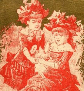 1870s-80s Jas. H. Larzelere & Co. Miles' Baking Powder Girls & Doll P99