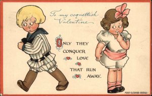 Nister Mary Eleanor George Valentine Little Boy and Girl c1910 Postcard