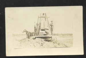 RPPC LAMAR MISSOURI GAS OR WATER WILL DRILLING VINTAGE REAL PHOTO POSTCARD