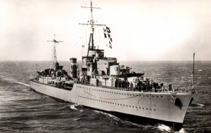 RPPC Photo British Royal Navy  Destroyer War Tribal Class