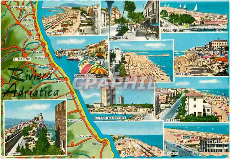 Postcard Modern Riviera Adriatica Italia