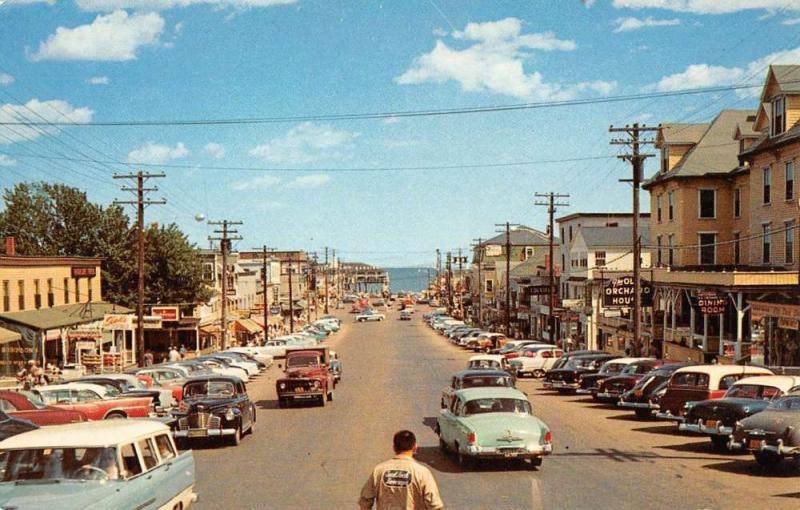 Old Orchard Beach Maine Street Scene Historic Bldgs Vintage Postcard K91465