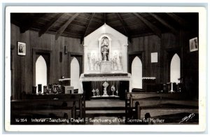Interior Sanctuary Chapel Sanctuary Of Our Sorrowful Mother RPPC Photo Postcard