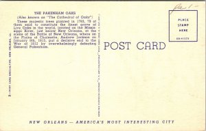 Pakenham Oaks New Orleans LA Louisana Postcard UNP VTG Curteich Unused Vintage 