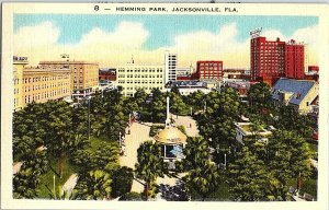 Hemming Park Jacksonville Florida Vintage Postcard Standard View Card