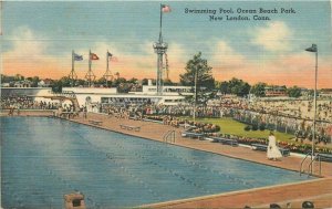 Connecticut New London Swimming Pool Ocean Beach Park Postcard 22-6855