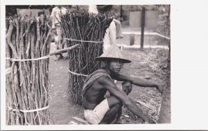 Indonesia Soerabaja Surabaya Native Man Vintage RPPC 09.23