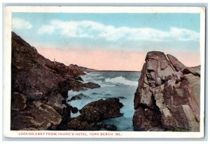 1918 Looking East From Young's Hotel York Beach Maine ME Antique Postcard 