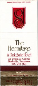 Matchbook Cover The Hermitage A Park Suite Hotel Nashville, Tennessee MB171