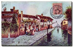 Pres Cambrai - Laundry drying - Old Postcard