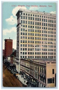 Memphis Trust Building Exterior Scene Tennessee TN Vintage Unposted Postcard 