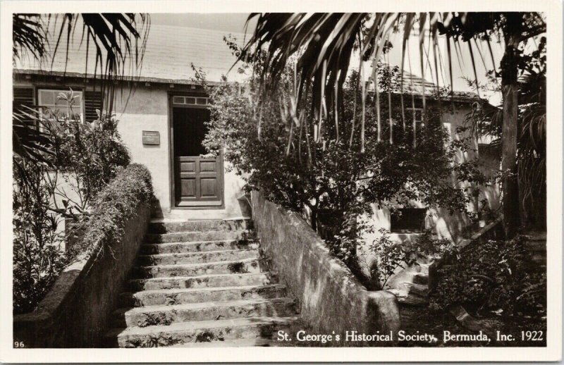 St. George's Historical Society Library Bermuda Unused Real Photo Postcard F52