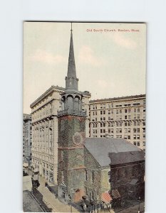 Postcard Old South Church, Boston, Massachusetts