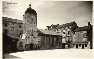 croatia, TROGIR, Church Of Saint Sebastian (1920s) RPPC Postcard