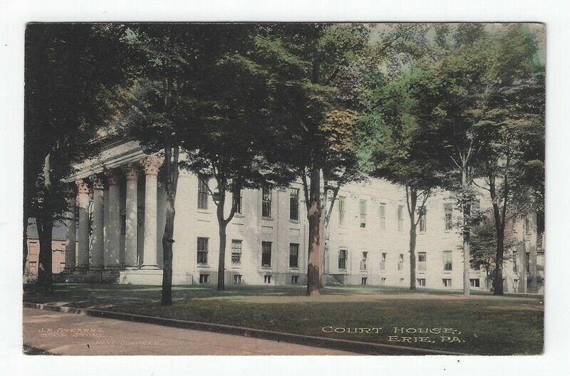 Erie, Pennsylvania,  Vintage Postcard View of The Court House, 1911