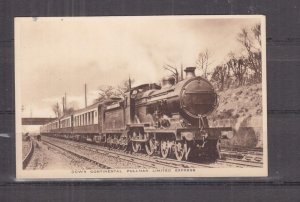 GREAT BRITAIN, DOWN CONTINENTAL PULLMAN EXPRESS TRAIN, c1920 ppc., unused.