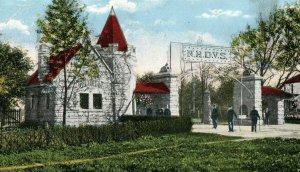 Circa 1910 Entrance National Military Home Marion, Indiana Vintage Postcard P9