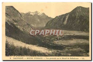 Old Postcard Dauphine Bourg d'Oisans General view of the Massif of Belledonne