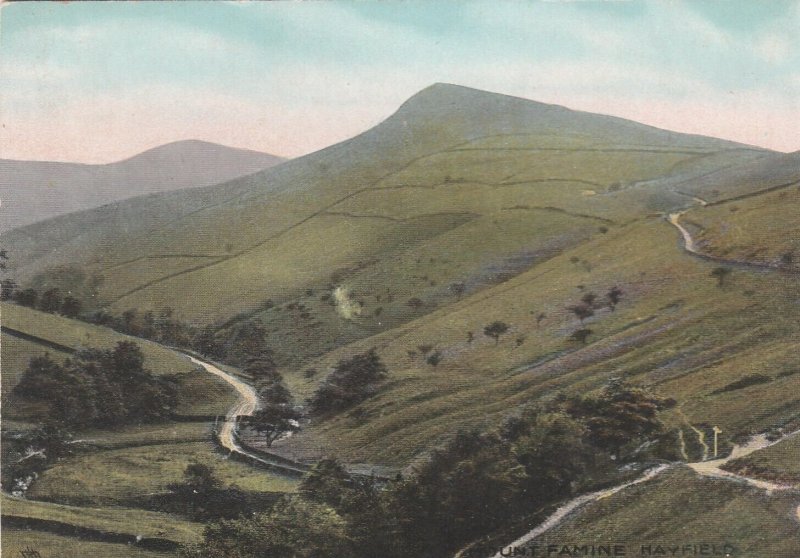 MOUNT FAMINE, HAYFIELD, Derbyshire - Vintage POSTCARD