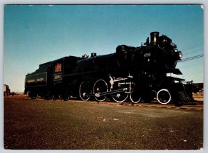 1944, Canadian Pacific CP 4-6-2 Steam Locomotive No 1201, Ottawa Canada Postcard