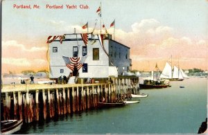 Portland Yacht Club, Portland ME Vintage Postcard K64