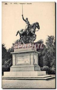Old Postcard Metz Monument Larayette