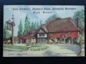 Berkshire WINKFIELD Maiden's Green THE JOLLY GARDENER INN - Old Advert Postcard