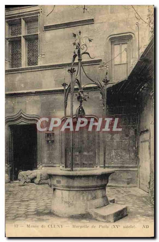 Old Postcard Musee Cluny coping Wells