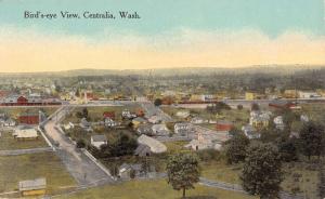 Centralia Washington Birdseye View Of City Antique Postcard K13514