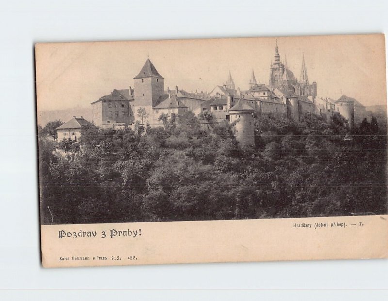 Postcard Pozdrav 3 Praby! Prague Czech Republic