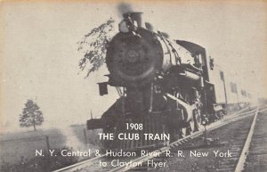N.Y. Central & Hudson River R.R Club Train Railroad, Train Postcard