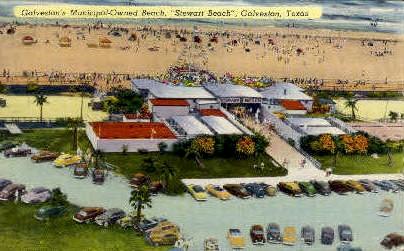 Stewart Beach Galveston TX 1951